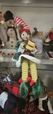 17" Cynthia Rowley Christmas Elf Fairy Posable Shelf Sitter Doll Winter Home Dec