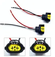 Wire Pigtail Female Y H11 Two Harness Head Light Low Beam Bulb Plug Replacement (for: Volvo)