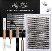 Lash Clusters DIY Lash Extensions Kit 320pcs Individual Lashes Clusters 30D 40D D Curl Eyelash Extension Kit with Applicator and Lash Bond&Seal,Clusters Lash Glue Remover Mix 10-16mm (30D+40D-320 KIT)