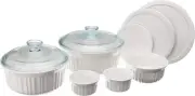 Corningware Round Bakeware Set, French White (10-Piece Set)