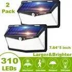 CLAONER Solar PIR Motion Sensor Light 310 LED Outdoor Garden Security Wall Lamp