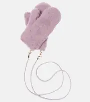 [Max Mara] Max Mara Ombrato teddy mittens S/M purple