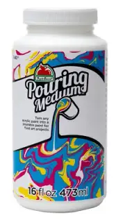 Apple Barrel Pouring Medium to Mix With Paints, Satin Finish, Clear, 16 fl oz