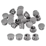 36Pcs 35/64" Plastic Hole Plugs Panel Flush Type Knockout Locking Plugs, Gray