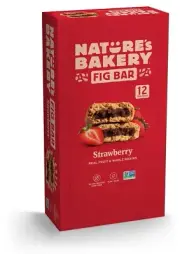 Nature's Bakery Whole Wheat Fig Bars, Real Fruit STRAWBERRY 12 Twin packs