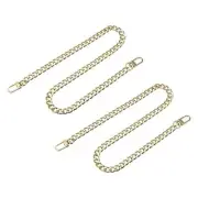 Iron Flat Chain Straps, 24" 2Pcs Handbag Chains Purse Straps Replacement, Gold