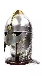 Medeival viking helmet with chainmail