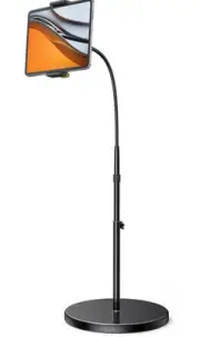 Lamicall FT01 Black Portable Adjustable Height Swivel Tablet Floor Stand