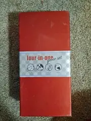 Vintage Four in one Game Set - Marbles, Jacks, Cards, Pick Up Sticks