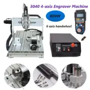 CNC 3040 4axis Router Engraving 800W USB DIY Cutting Engraver+Wireless Handwheel