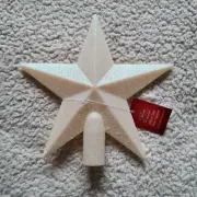 White Glitter Star Tree Topper H 20cm x W 20cm Brand New With Label