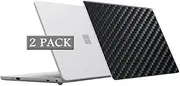 Puccy 2 Pack Back Protector Film, compatible with surface Laptop SE 11.6" Laptop Black Carbon Fiber Guard Cover Skin （ Not Tempered Glass Front Screen Protectors ）
