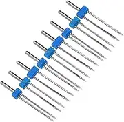 Hohopeti Professional Sewing Machine Needles 9pcs Twin Needle Set Metal Construction Ideal for Electric Machines