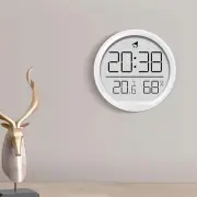Slim Electronic Alarm Clock with Temperature Humidity and Time Display
