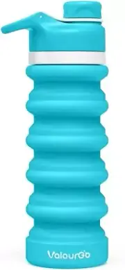 NEW Valourgo Bpa free Collapsible 19 oz Water Bottle Reusable For Gym Bike Run