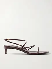 [KHAITE] KHAITE - Loop Leather Sandals - Burgundy - IT41 IT 41 Burgundy