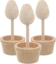 Generic Natural Wood Mushroom Decorations Unfinished Mini Mushrooms for DIY Crafts Garden Decor Home Accessories