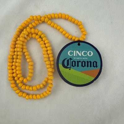 Corona Cerveza Beer Cinco De Mayo Starts with Corona Wood Necklace Bottle Opener