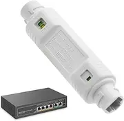 yupeuooe PoE Extender,10/100Mbps 48V Ethernet Extension, Long-Distance with Data Transmission | Network Supplies, Plug and Play PoE Amplifier for Security Systems