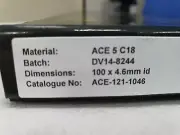Item No: ACE-121-1046 HPLC Column ACE 5 C18 100x4.6mm x 1pc
