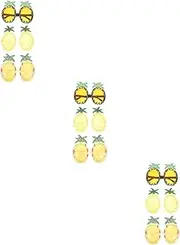 [ABOOFAN] 9 Pcs Hawaiian Glasses Luau Party Sunglasses Pineapple Funny Sunglasses Summer Dress Kids Costume Fancy Dress Mexican Attire Pineapple Glasses Ac Decorations Modeling Banquet