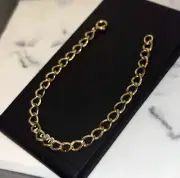 12k Gold Filled Cuban Diamond Cut Link Bracelet 7" Vintage 5mm Gf Rare NOS Vtg
