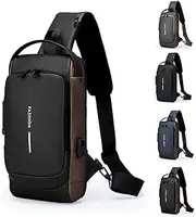 [Generic] New Carbon Fiber Streamline Anti-Theft Sling Bag
