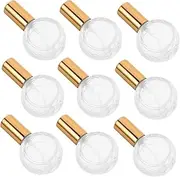 10pcs Travel Perfume Atomizer Spray Bottles Refillable Empty Glass Perfume Bottles with Aluminum Caps for Easy Portability and Versatile Use