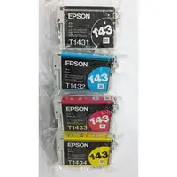 在飛比找蝦皮購物優惠-EPSON NO.143 原廠墨水匣一套(1黑3彩)(裸裝)