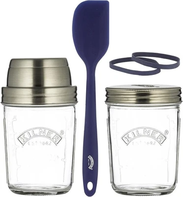 Kilner Sourdough Starter Set, 350 ml Capacity, Clear