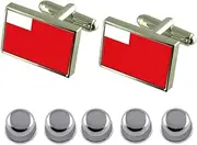 [Select Gifts] Shirt Dress Studs Abu Dhabi Flag Cufflinks