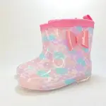 【小童心鞋坊】女童雨鞋 蝴蝶結雨鞋 雨靴 兒童 15-19號(中童 出口日本 草莓粉)
