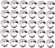 [CORHAD] Flat Designed Metal Locking Pin Backs 30pcs Set for Badges Pins Jewelry Books Lanyards and Easy to Use No Tools Needed