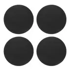 4pcs Silicone Trivet Mats 11.8" Dia Round Non-Slip Hot Pads for Hot Pots Black