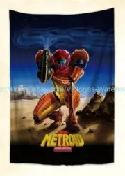 metroid samus tapestry cloth poster home decor stores
