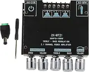 Bluetooth Audio Amplifier Board, ZK-MT21 2.1CH 50W x 2 +100W Subwoofer Power Amp with Treble and Bass Control, Bluetooth5.0 and AUX Inputs, Stereo Digital AMP for DIY Home Speakers (ZK-MT21)