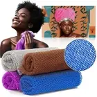 African Net Sponge Exfoliating Body Scrubber - 4 Pieces Long Bath Sponge for ...