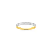 9ct Gold Diamond Claw Set Band