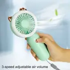 Mini Fan Mute Convenient Students Mini Usb Desk Fan with Led Light Colorful