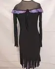 WhimsyGoth Dhzavael Couture NY Black & Purple Dress w/Mesh Sleeves & Shoulders