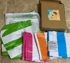 Hey Otter Set of 4 Inflatable Pool Floats Chairs Loungers Blue Pink Orange Green