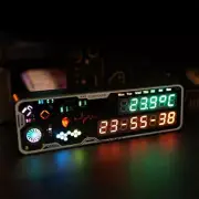 Cyberpunk RGB Nixie Tube Clock Creative Desktop Decoration LED Clock