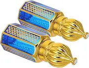 SAFIGLE 2Pcs Refillable Vintage Glass Perfume Bottles Essential Oil Rollers Leakproof Perfume Dispenser Travel Friendly Aroma Containers