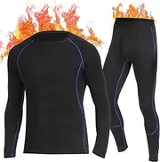 [SIMIYA] Thermal Underwear Mens, Quick Dry Base Layer for Men, Compression Mens Thermals Top and Bottoms, Winter Long Sleeve Long Johns for Workout Skiing Running Hiking