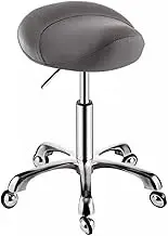 Dental Hygienist Hydraulic Saddle Chair, Home Office Lab Drafting Adjustable Rolling Stool Chair, Leather Comfort Beauty Seat, Easy to Install Star of Light