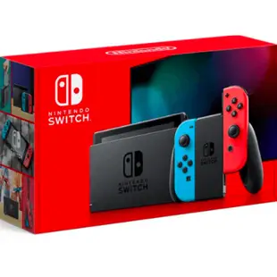 Nintendo 任天堂 Switch 主機＋電光藍紅手把