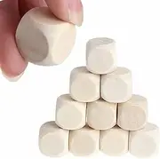 Wooden Dice - Blank Wooden Blocks for,Blank Wooden Blocks, Wood Cubes, 6-Sided Blank Dice for Puzzle Making Craft Projects