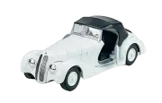 WELLY BMW 328 WHITE WITH ROOF OLD TIMER 1:34 DIE CAST METAL MODEL NEW IN BOX