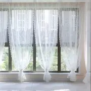 Window Drapes Sheer Curtain Floral Tulle Drapes Home Decoration Fabric Drapes