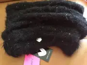 Betsey Johnson Cable Fuzzy Wuzzy Cowl black Scarf NWT ONe size ma
